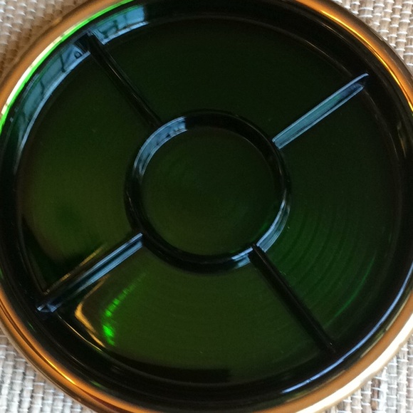 Vintage Emerald Glo Relish Tray - Picture 2 of 5